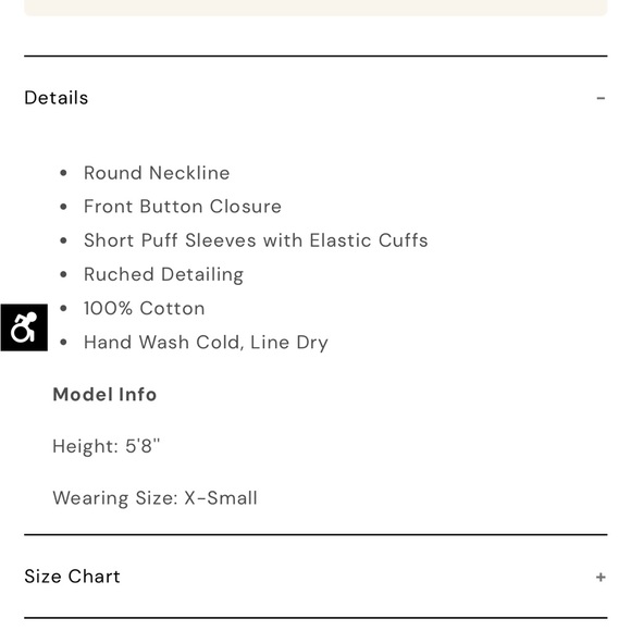 Anthropologie Bohme Cream Ruched Puff Sleeve  cottage core milkmaid Frankie top - Picture 11 of 12